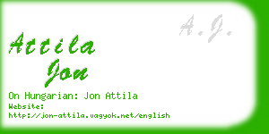 attila jon business card